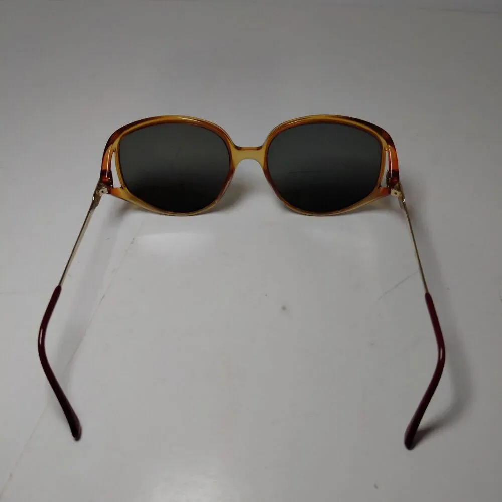 Vintage Christian Dior Amber & Gold Clear Oval Glasses Germany 2394 30 57 16 125